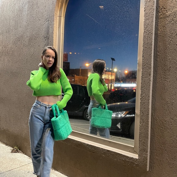 Beautiful green crop sweater Zara!!! - Picture 5 of 5